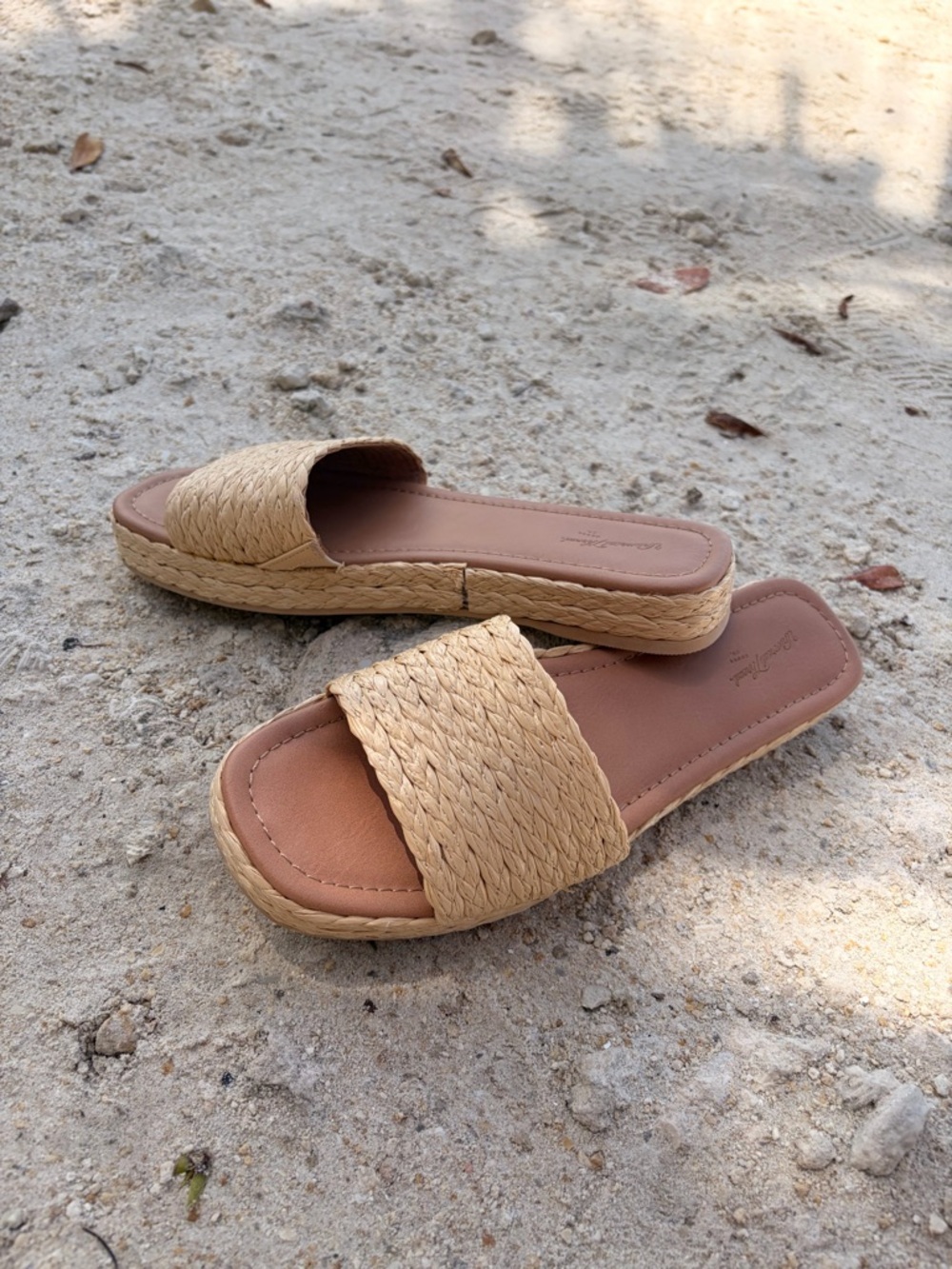 Universal Thread Mardi Raffia Platform Slide Sandals